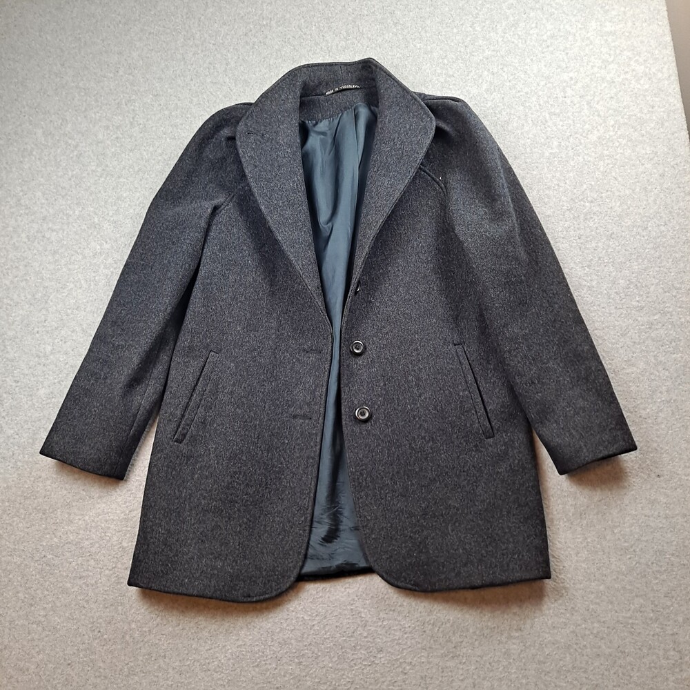 Vintage International Scene Wool Coat Woman 10 Gray Jacket Academia Heritage Y2K